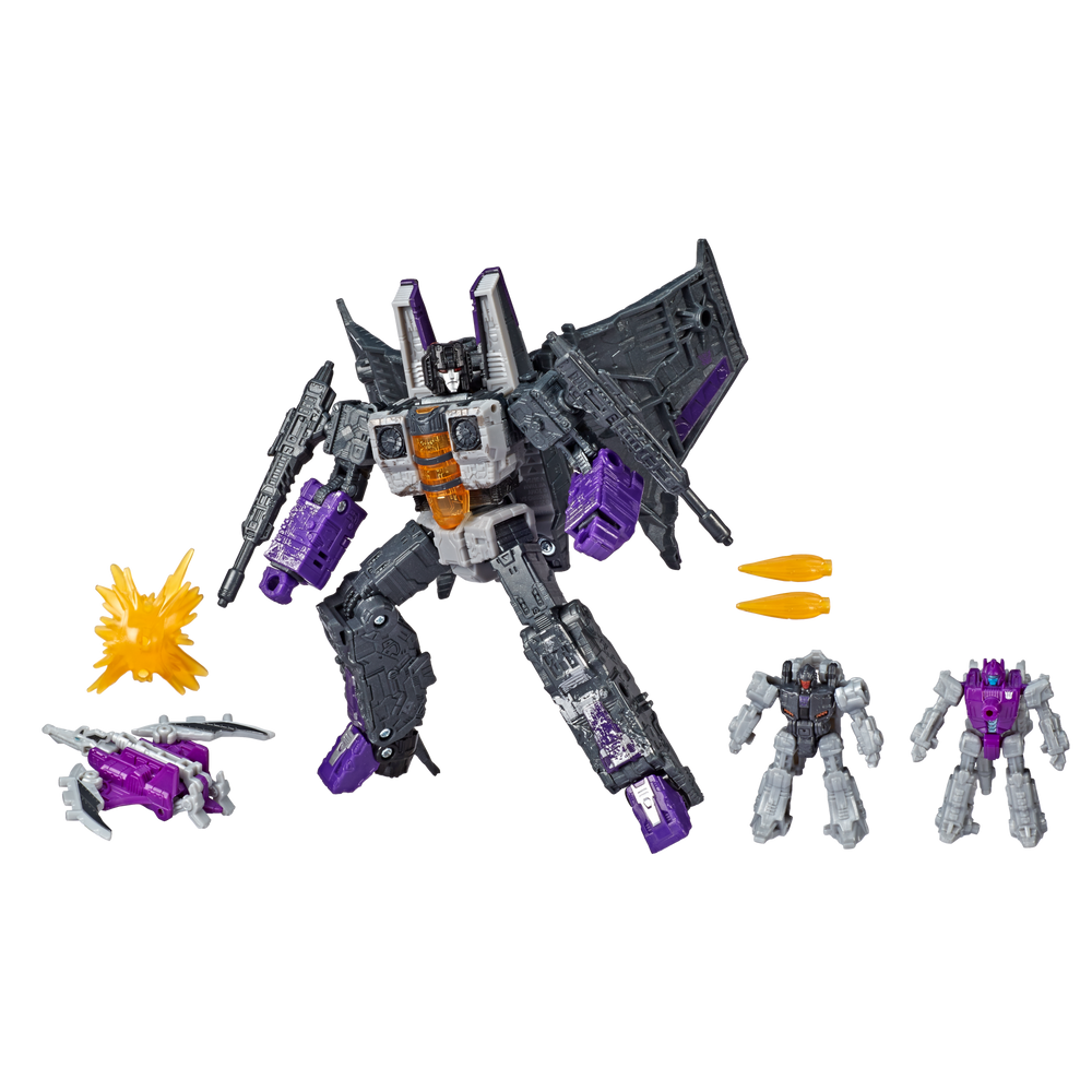 Transformers Toys Generations War for Cybertron Voyager WFC-S27 Decepticon Phantomstrike Squadron 4-Pack - Final Strike Figure Series: Part 2