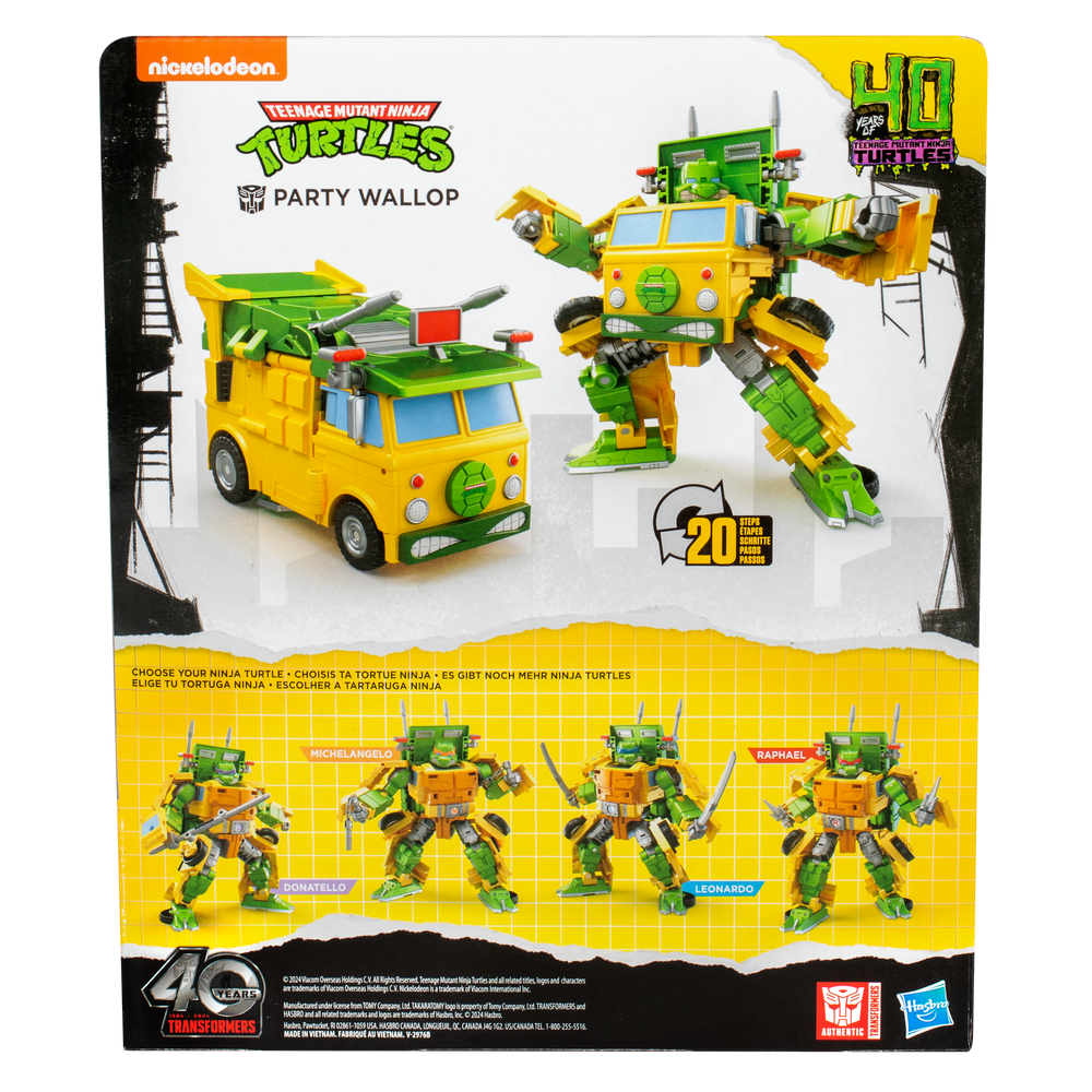 Transformers Collaborative Teenage Mutant Ninja Turtles x Transformers Party Wallop Figure