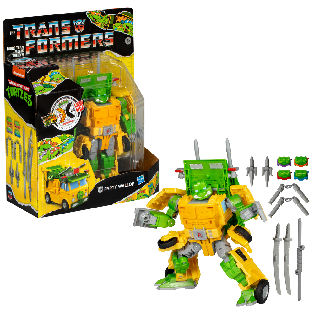 Transformers Collaborative Teenage Mutant Ninja Turtles x Transformers Party Wallop Figure