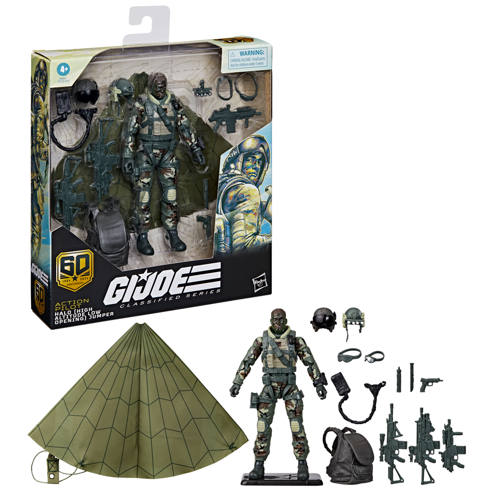G.I. Joe Classified Series 60th Anniversary Action Pilot - HALO (High Altitude Low Opening) Jumper Figure