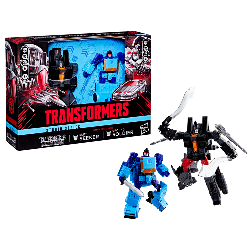 Transformers Studio Series MTMTE Collection Deluxe Class Transformers: Devastation Ground Soldier and Elite Seeker