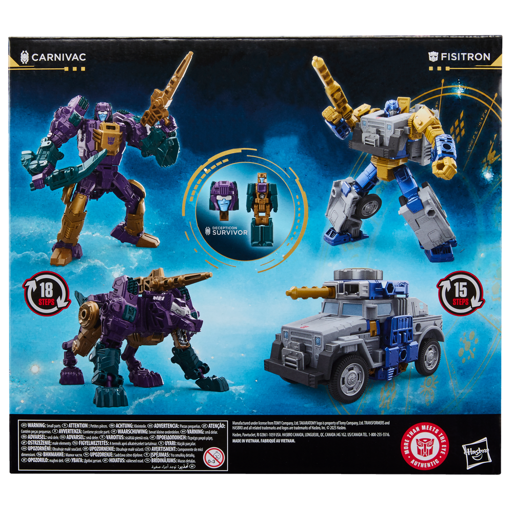 Transformers Age of the Primes Wreck ‘n Doom Collection Fisitron and Carnivac Action Figure 2-Pack