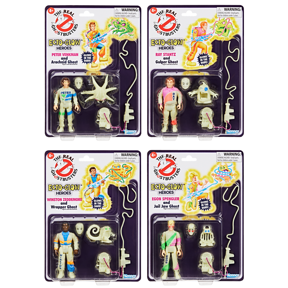 Ghostbusters Kenner Classics The Real Ghostbusters Ecto-Glow Heroes Collector’s Set